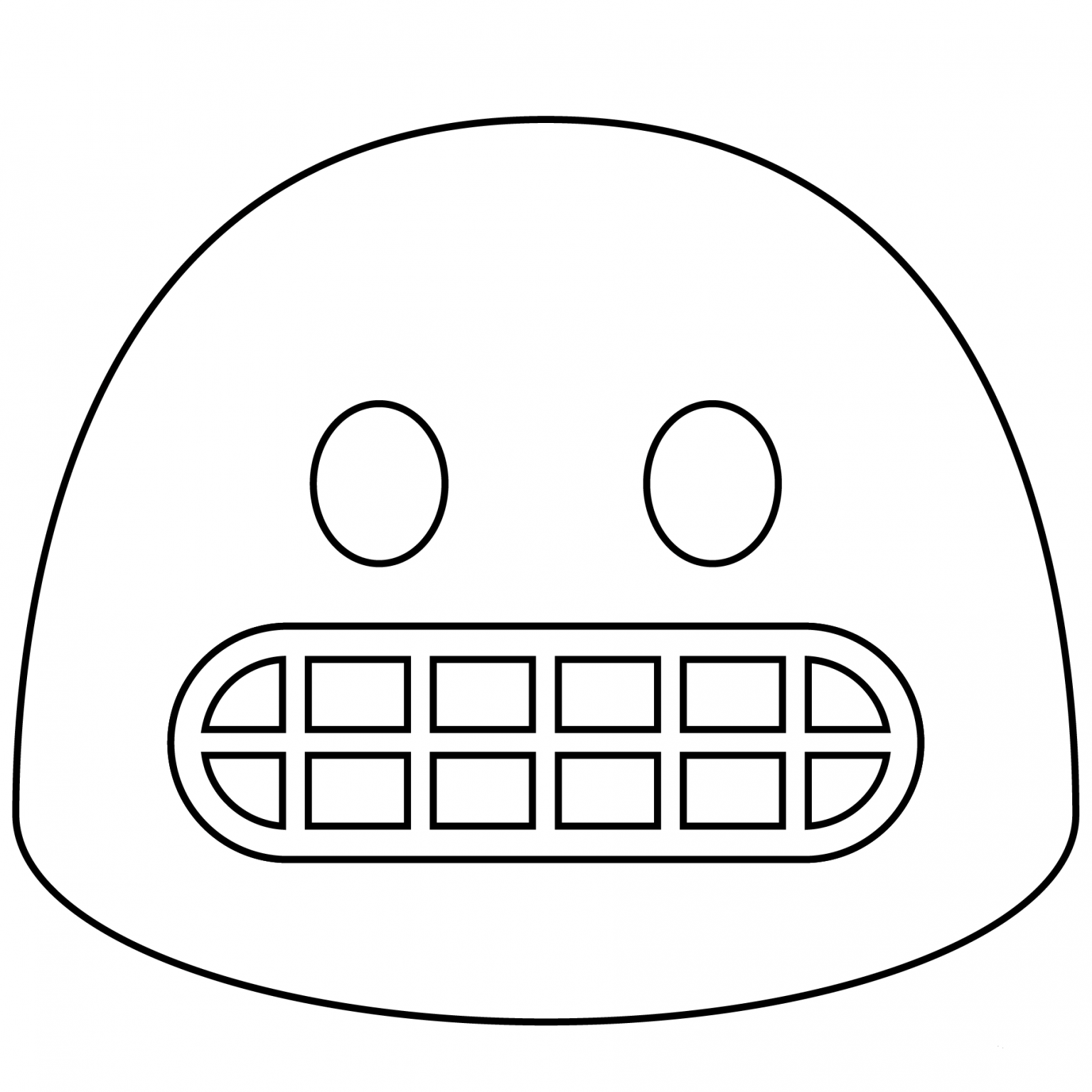 Grimacing Face Emoji coloring page ColouringPages