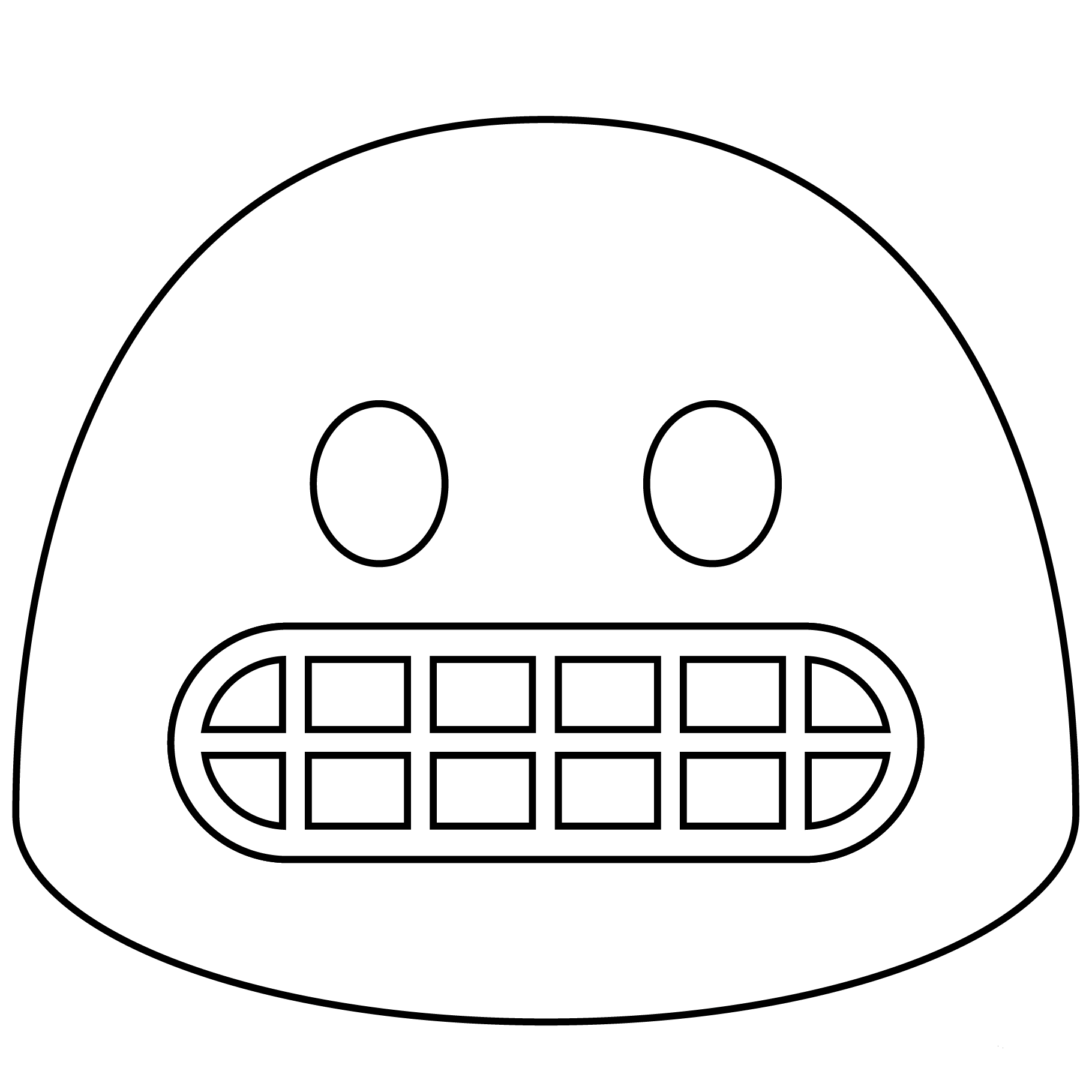 Grimacing Face Emoji coloring page ColouringPages