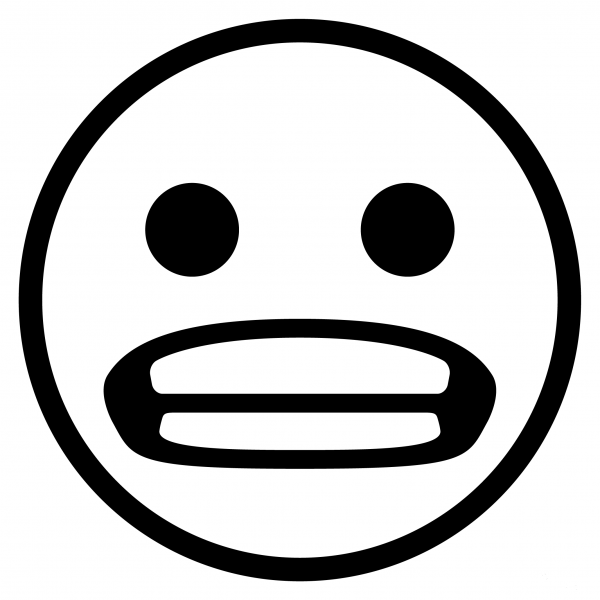 Grimacing Face Emoji coloring page image