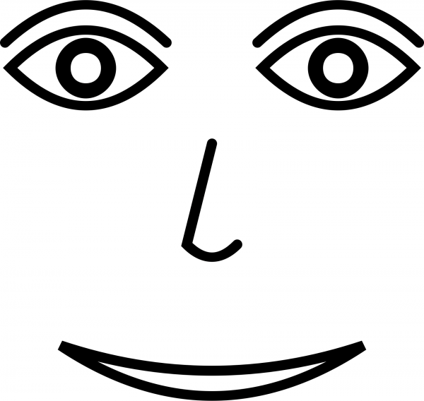 Grin coloring page image