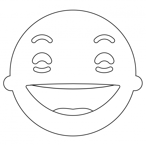 Grin Wide Eyes Face Emoji coloring page image