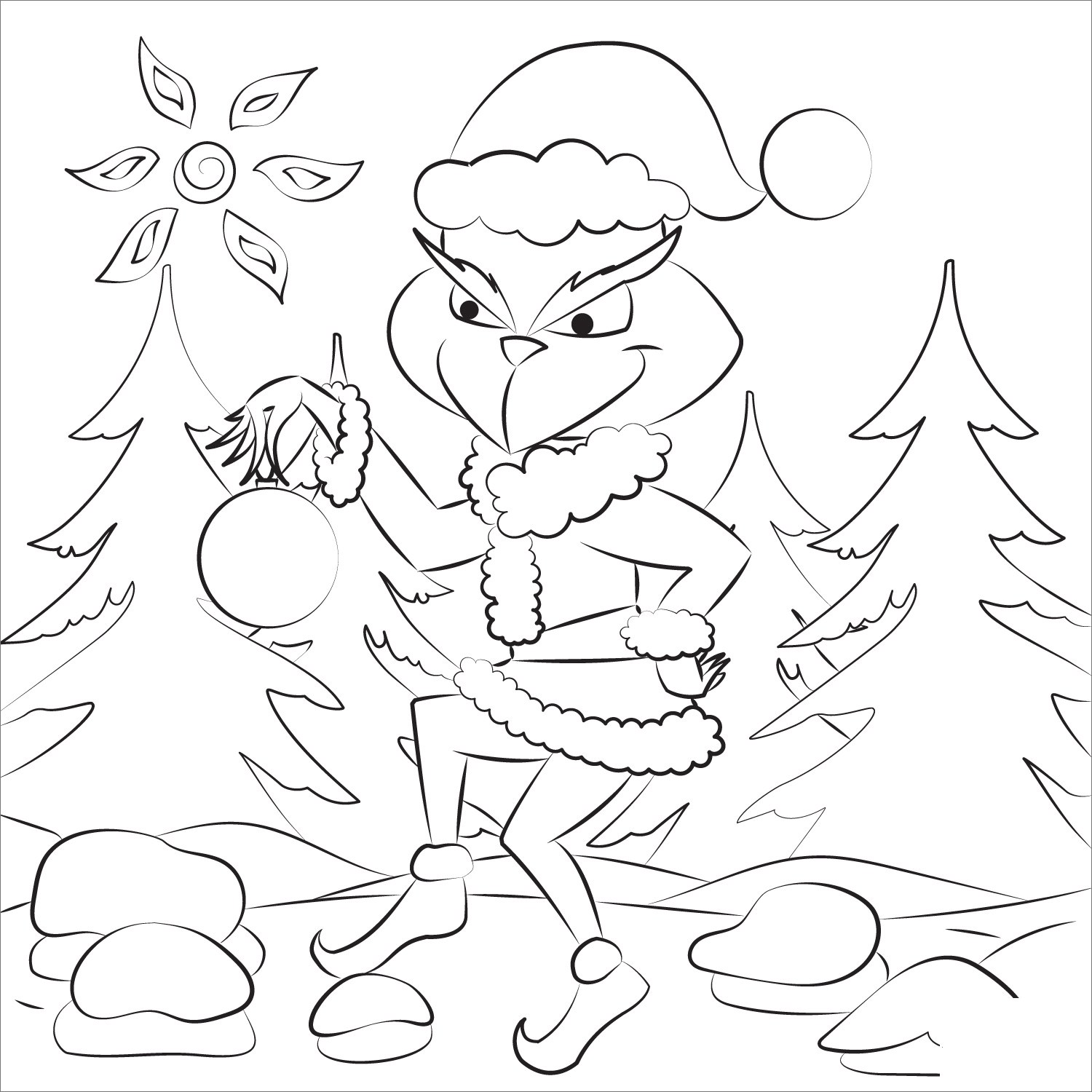 Grinch Coloring Page - Colouringpages