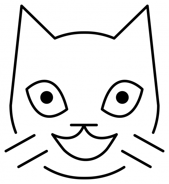 Grinning Cat Emoji coloring page image