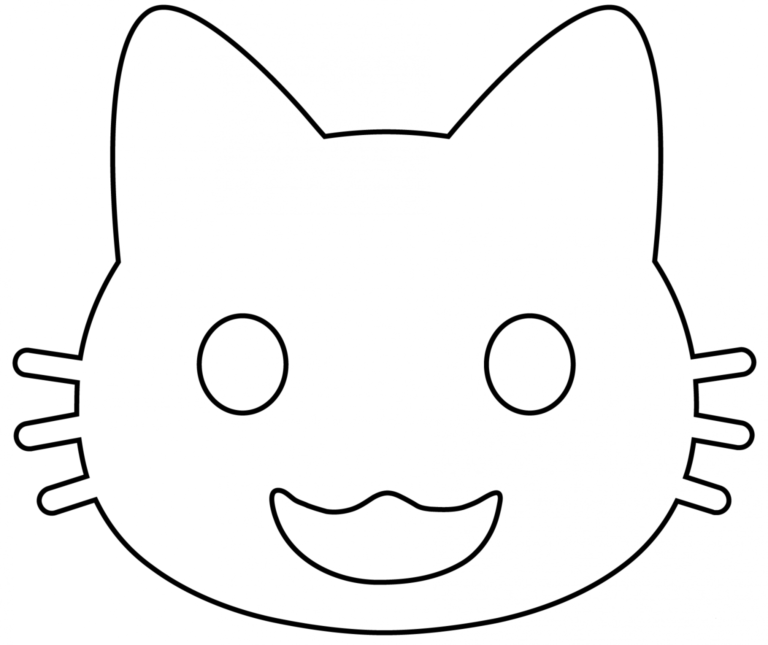 Grinning Cat Emoji coloring page - ColouringPages