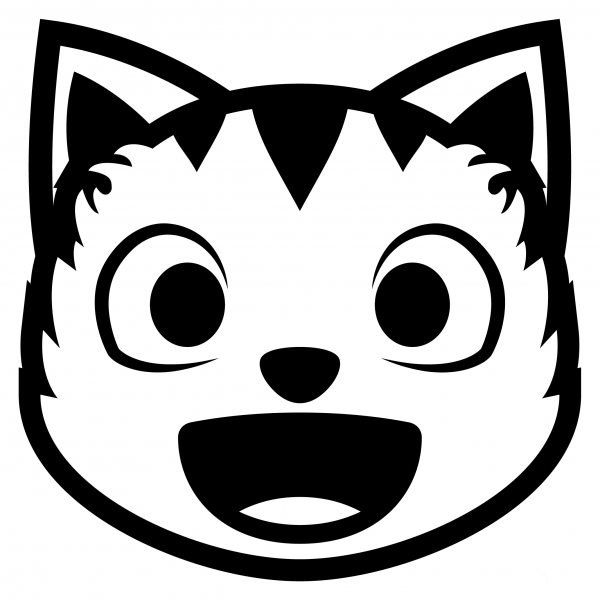 Grinning Cat Emoji coloring page image