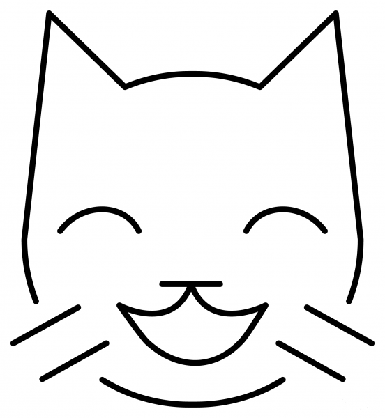 Grinning Cat with Smiling Eyes Emoji coloring page image