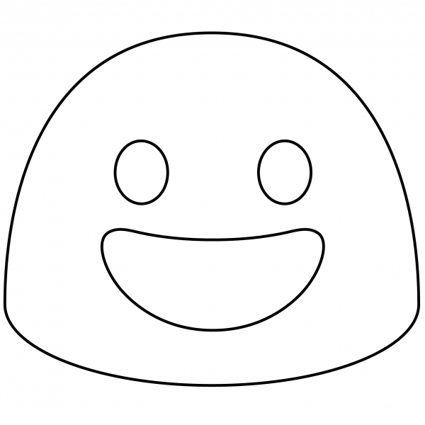 Grinning Face with Big Eyes Emoji coloring page image