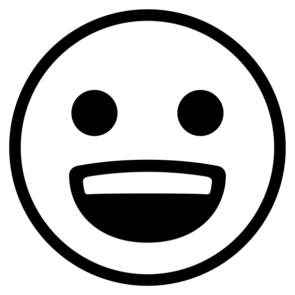 Grinning Face with Big Eyes Emoji coloring page image