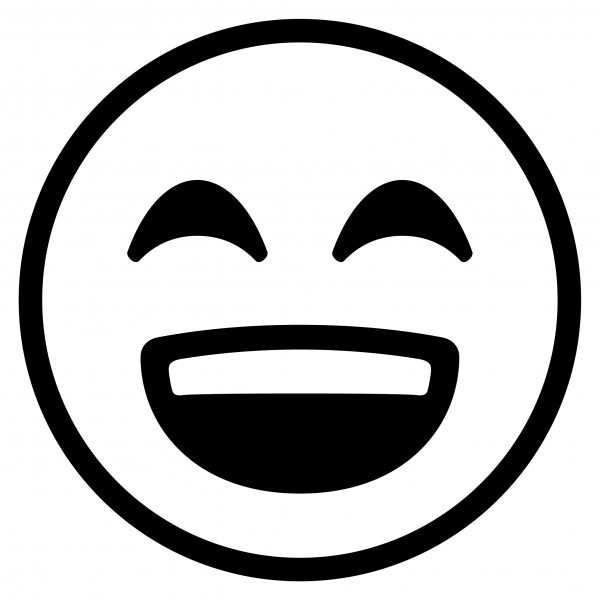 Grinning Face with Smiling Eyes Emoji coloring page image