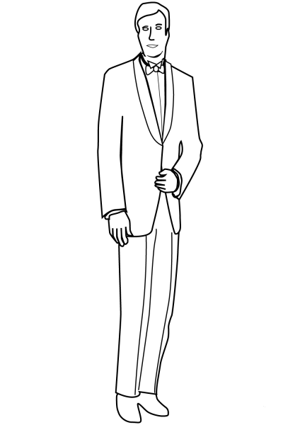 Groom coloring page image