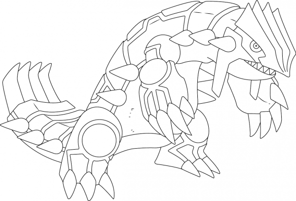 Groudon Pokemon coloring page image
