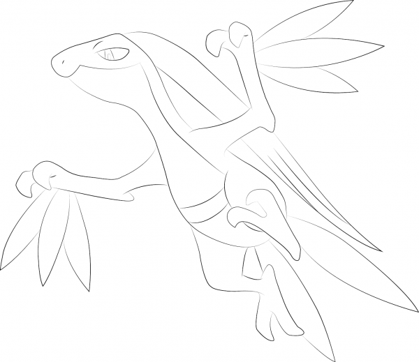 Grovyle Pokemon coloring page image