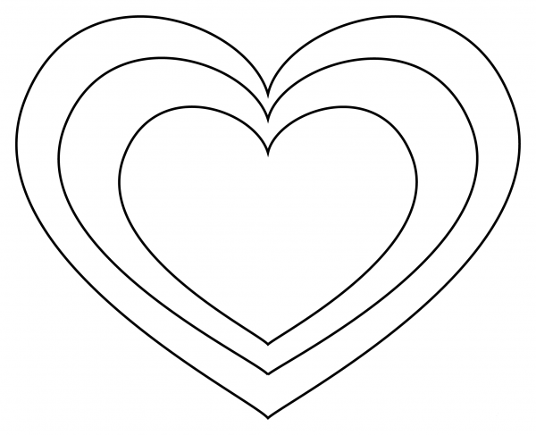 Growing Heart coloring page image