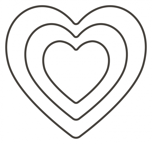 Growing Heart coloring page image