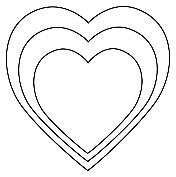 Growing Heart Emoji coloring page image