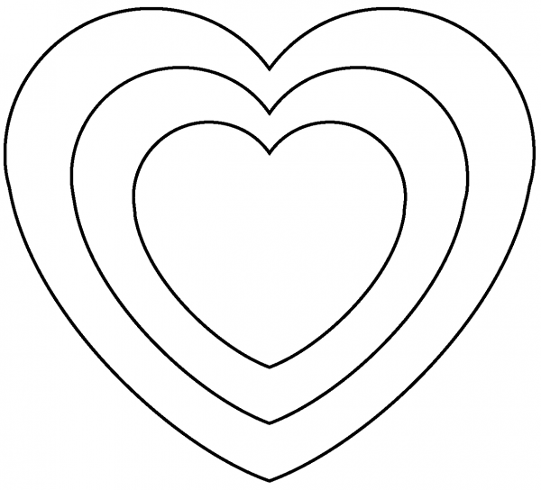 Growing Heart Emoji coloring page image