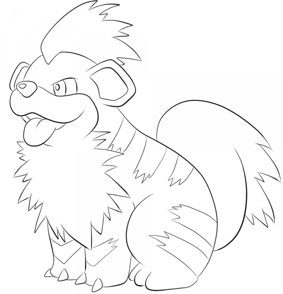 Growlithe coloring page image