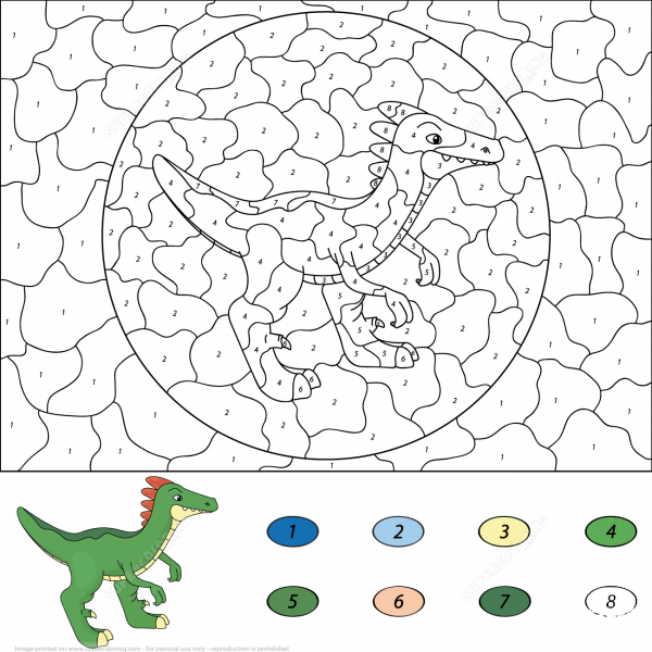 Guanlong Color by Number image