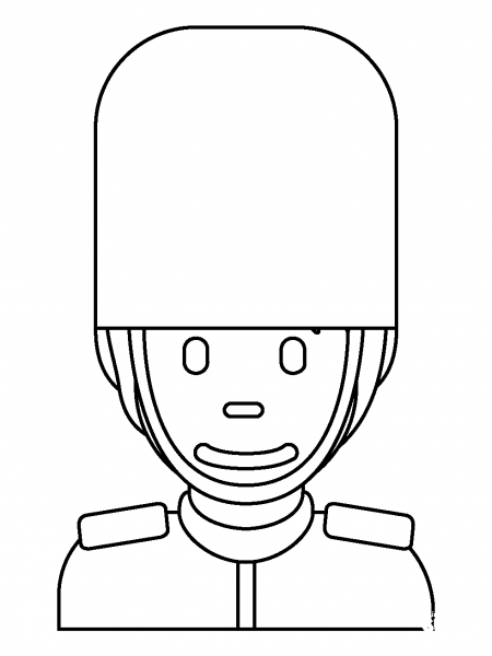 Guard Emoji coloring page image