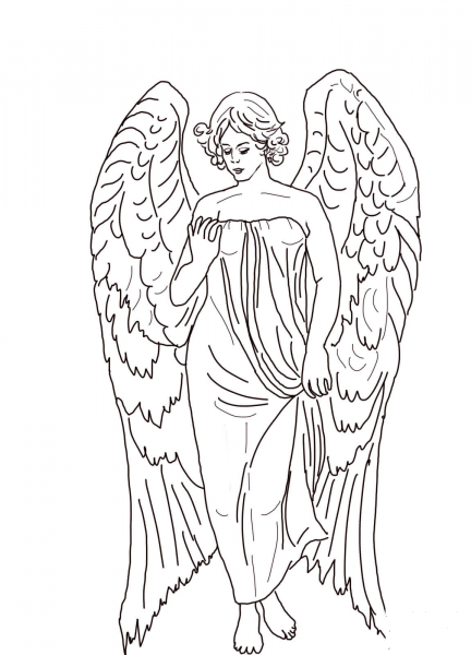 Guardian Angel coloring page image