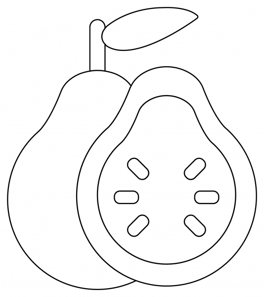 Guava coloring page image