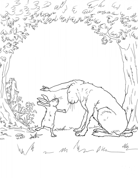 Guess How Much I Love You coloring page image