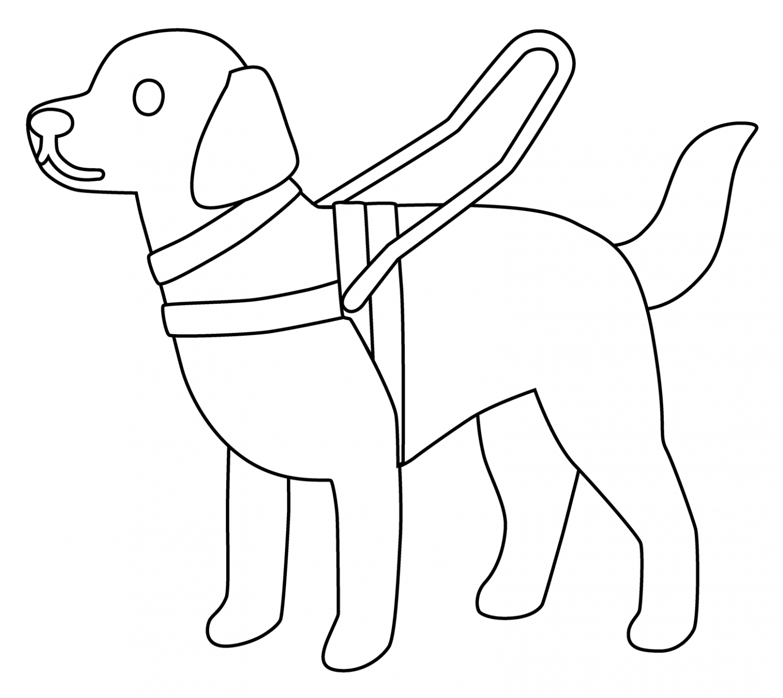 Guide Dog Emoji coloring page ColouringPages