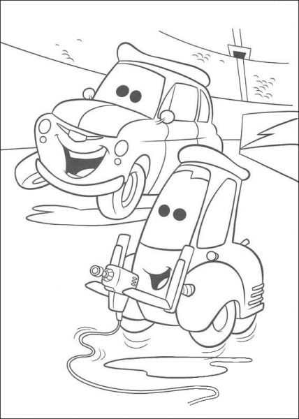 Guido is happy  coloring page image