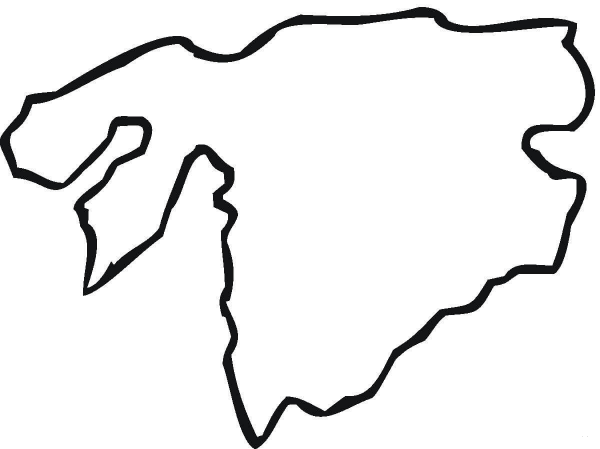 Guinea Bissau Map Outline  coloring page image