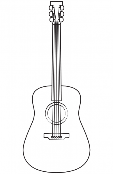 Guitar coloring page image