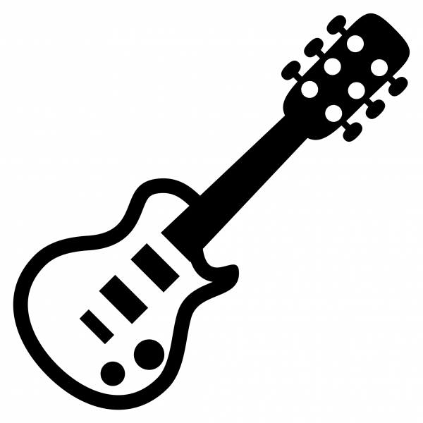 Guitar Emoji coloring page image