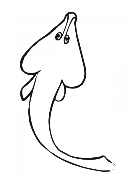 Guitarfish coloring page image