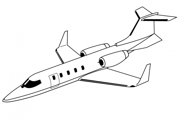 Gulfstream Jet coloring page image
