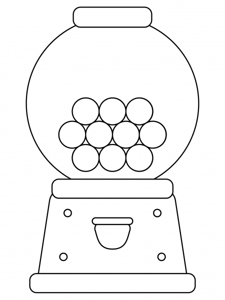 Gumball Machine coloring page image