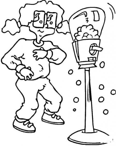 Gumball Machine  coloring page image