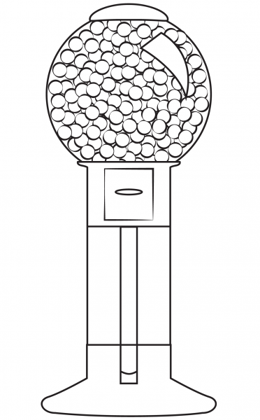 Gumball Machine coloring page image