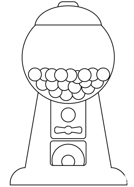 Gumball Machine coloring page image