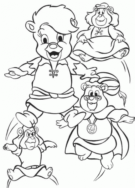 Gummi Bears Family  coloring page image