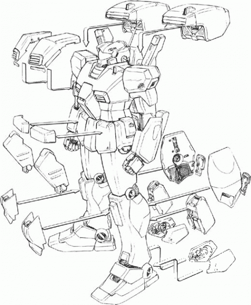 Gundam  coloring page image