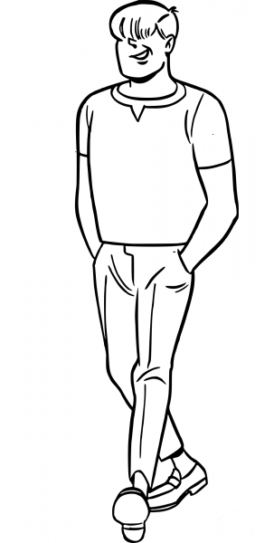 Guy coloring page image
