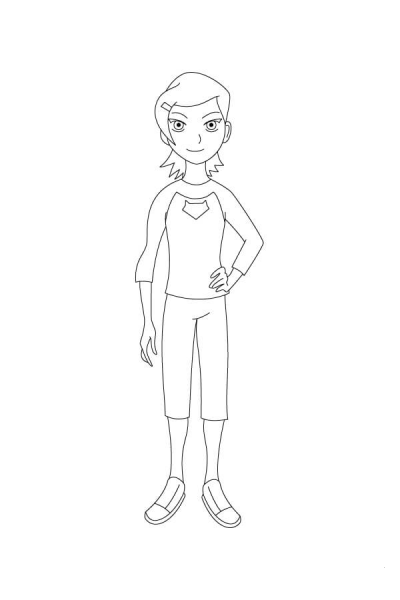 Gwen Has A Hand On Her Hip coloring page image