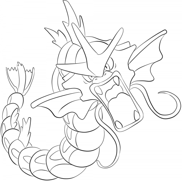 Gyarados coloring page image