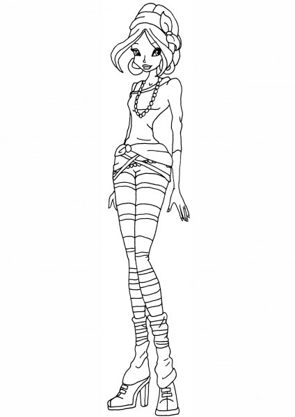 Gym Flora coloring page image