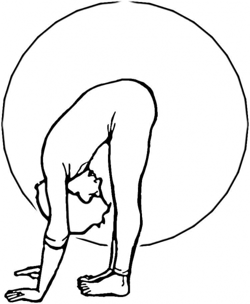 Gymnastic Exercise  coloring page image