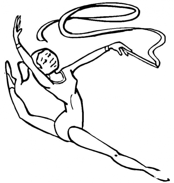 Gymnastics  coloring page image
