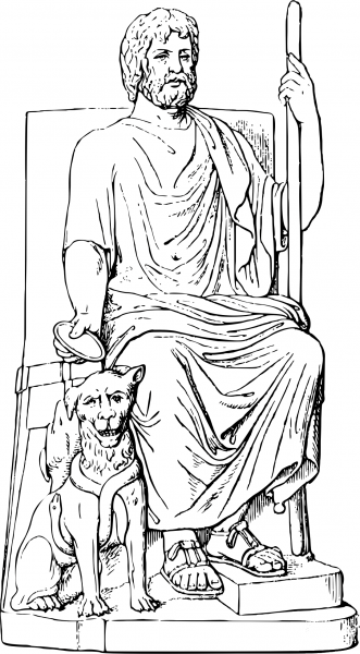 Hades Kerberos coloring page image