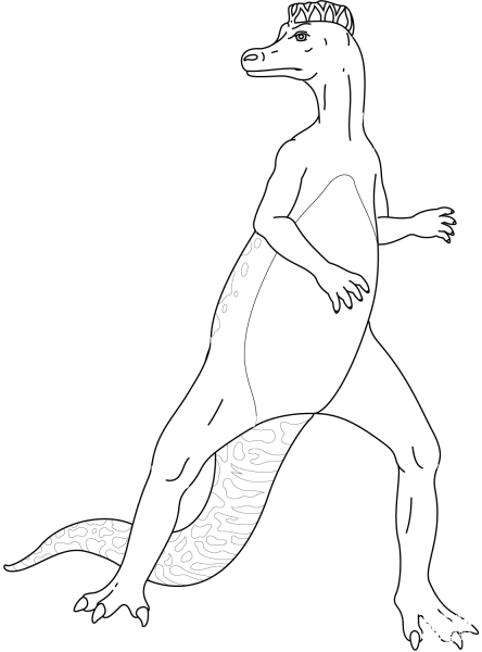 Hadrosaurus coloring page image
