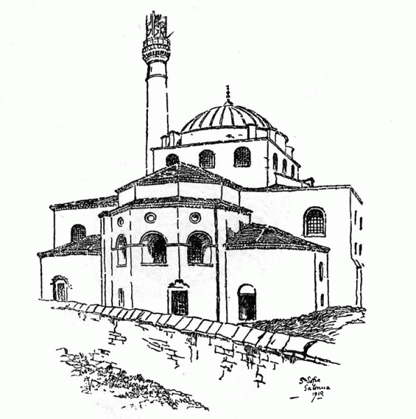 Hagia Sophia Mosque coloring page image