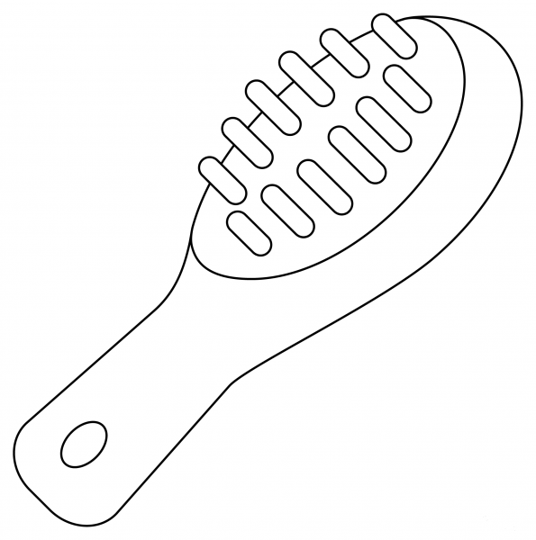 Hair Brush coloring page image
