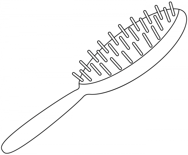 Hair Brush coloring page image